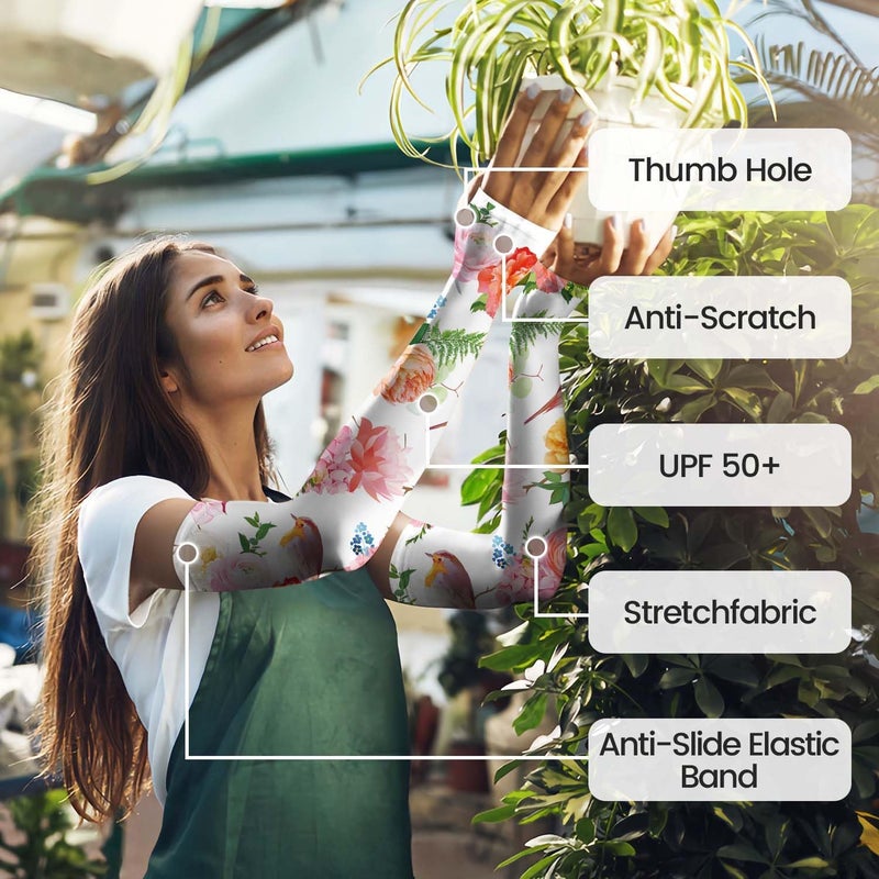 YPHCDO Store Gardening Sleeves Farm Sun Protection Arm Cooling Sleeves Thorn Proof Garden for Women Men with Thumb Hole - Image 3